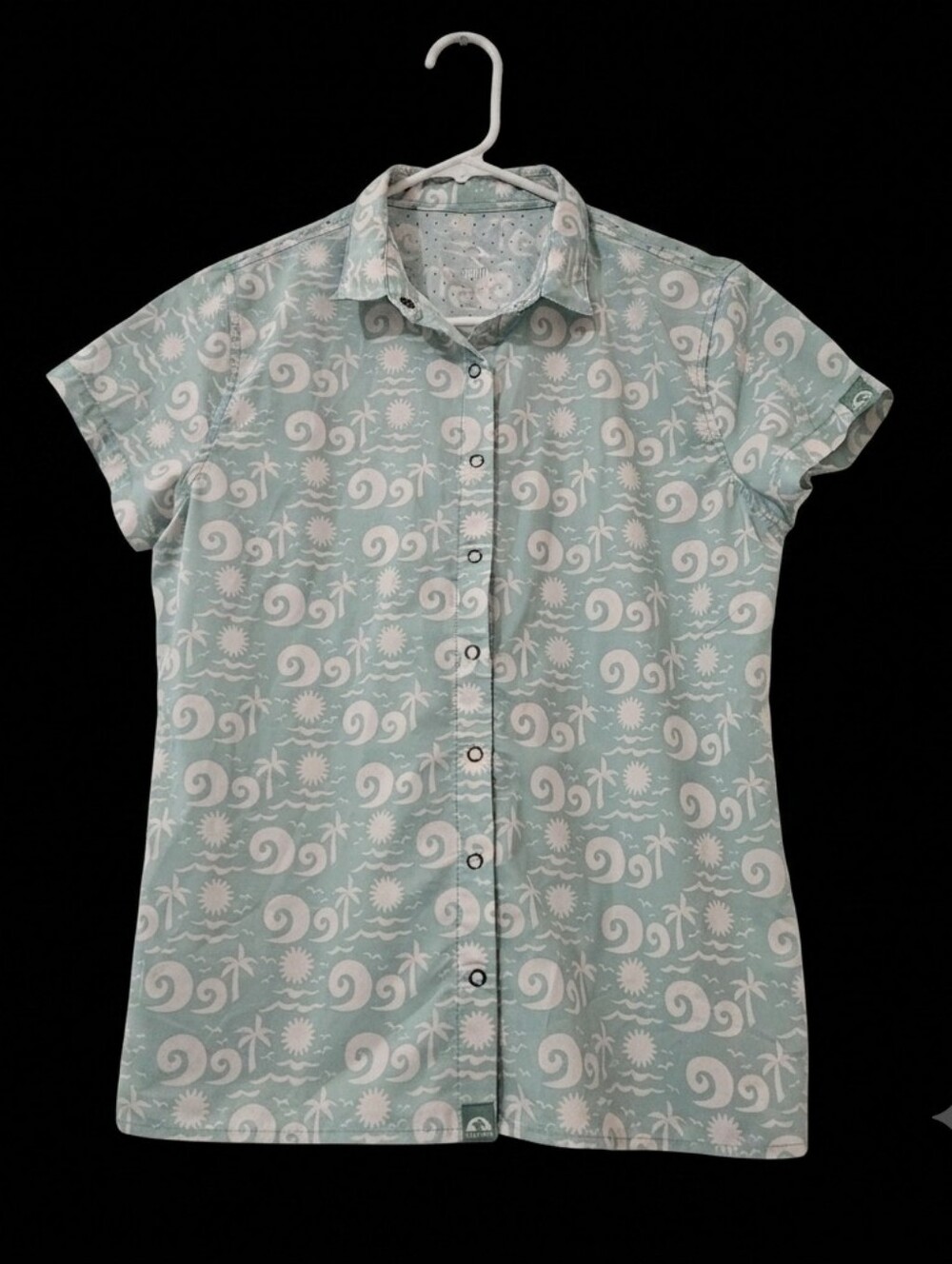 Rabbit Women's Low Tide Short Sleeve Shirt Size Sm